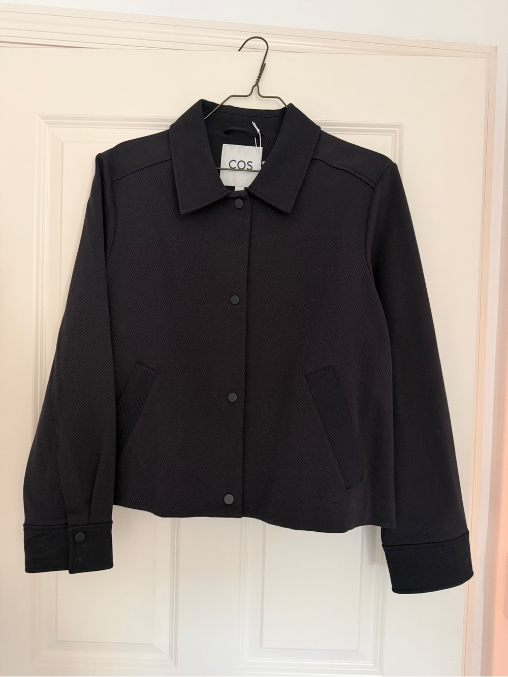 COS Navy Women's Button-Front Jacket